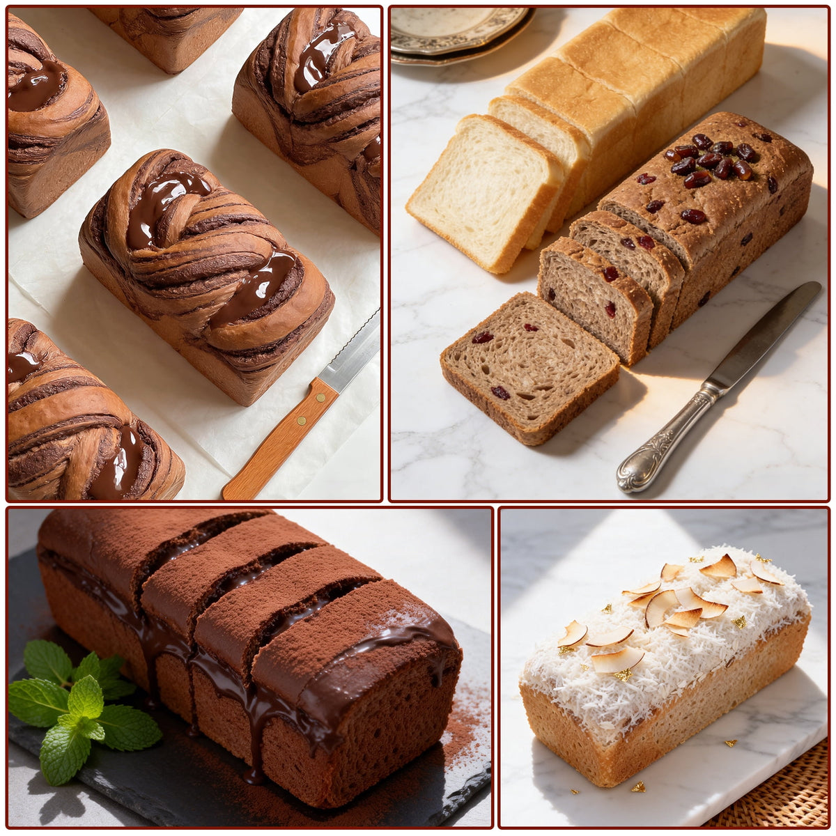 CAKETIME Silicone Bread Loaf Pan Nonstick Silicone Loaf Pans for Baking Large Bread Mold with Metal Reinforced Frame