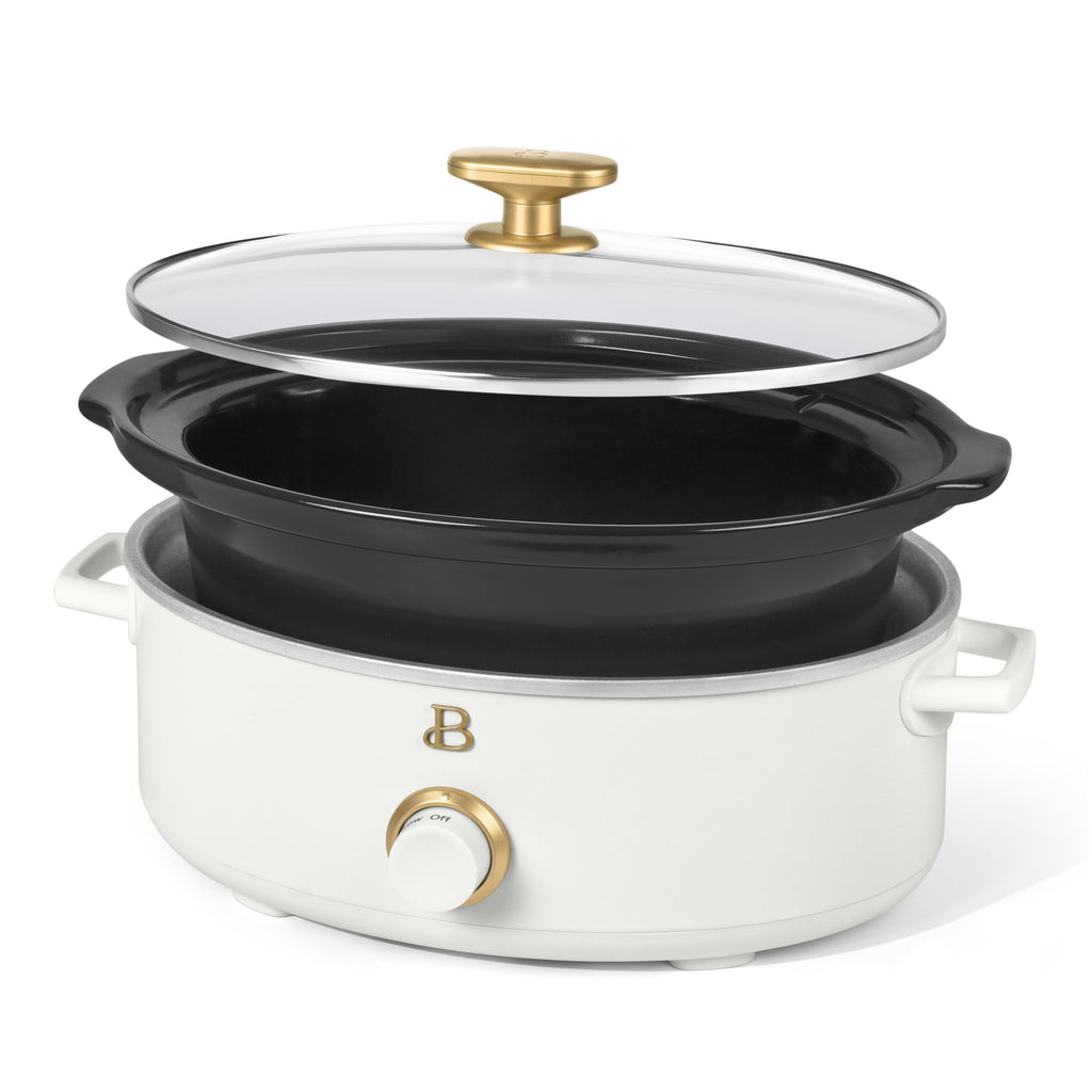Beautiful 2.5 Qt Dip and Serve Manual Slow Cooker, Chocolate by Drew Barrymore