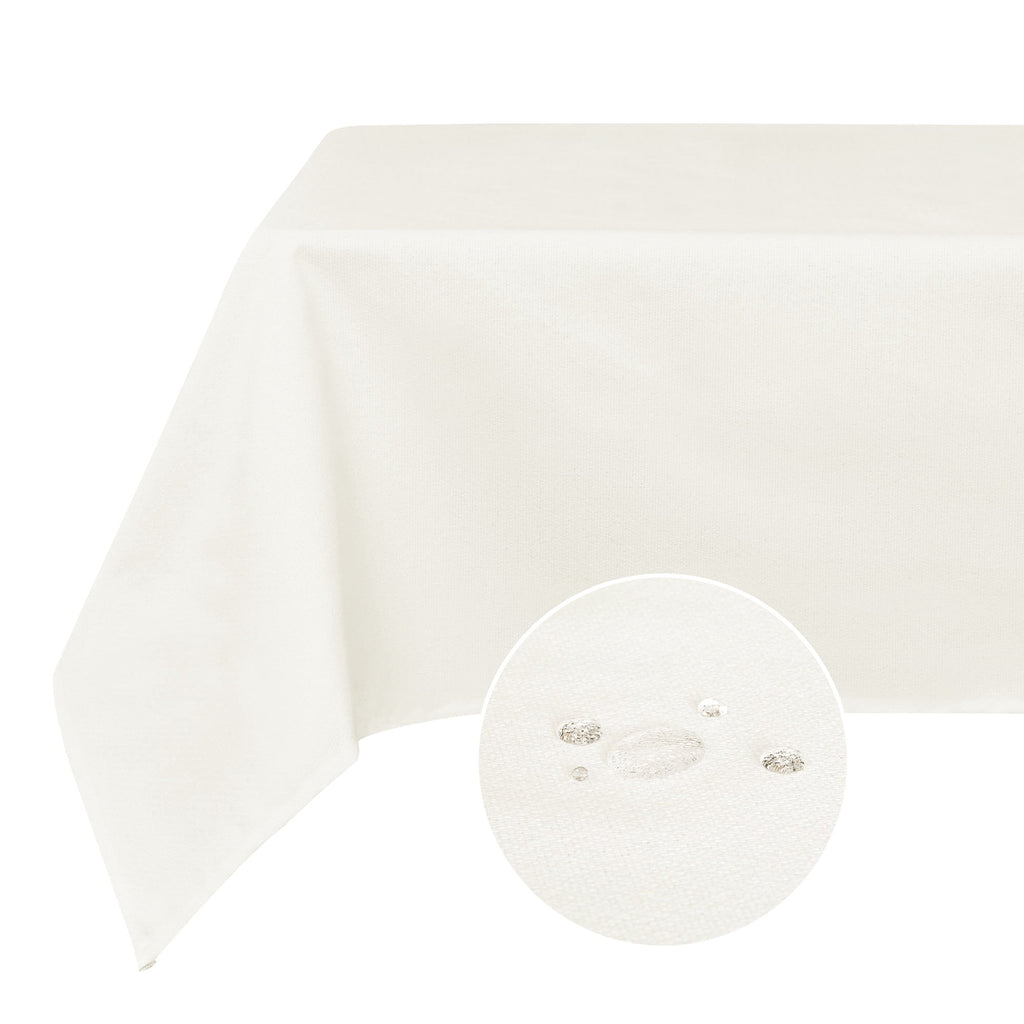 Deconovo Square Tablecloth with Waterproof Finish, Easy-Clean Polyester Table Cover, 54 x 54 Inch, Dark Gray