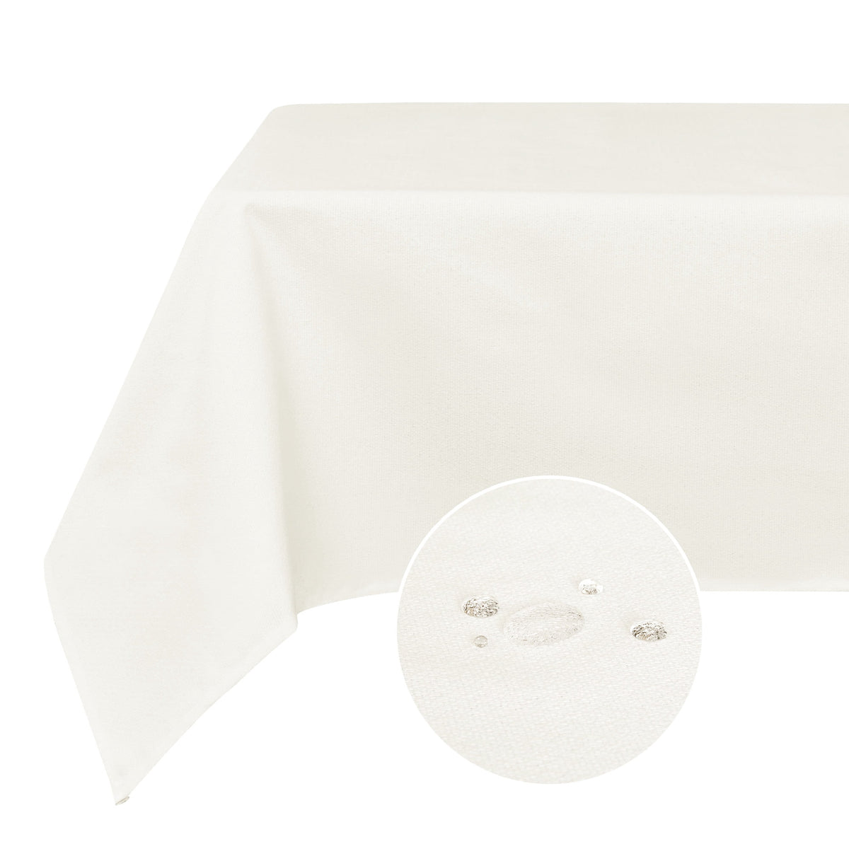 Deconovo Square Tablecloth with Waterproof Finish, Easy-Clean Polyester Table Cover, 54 x 54 Inch, Dark Gray