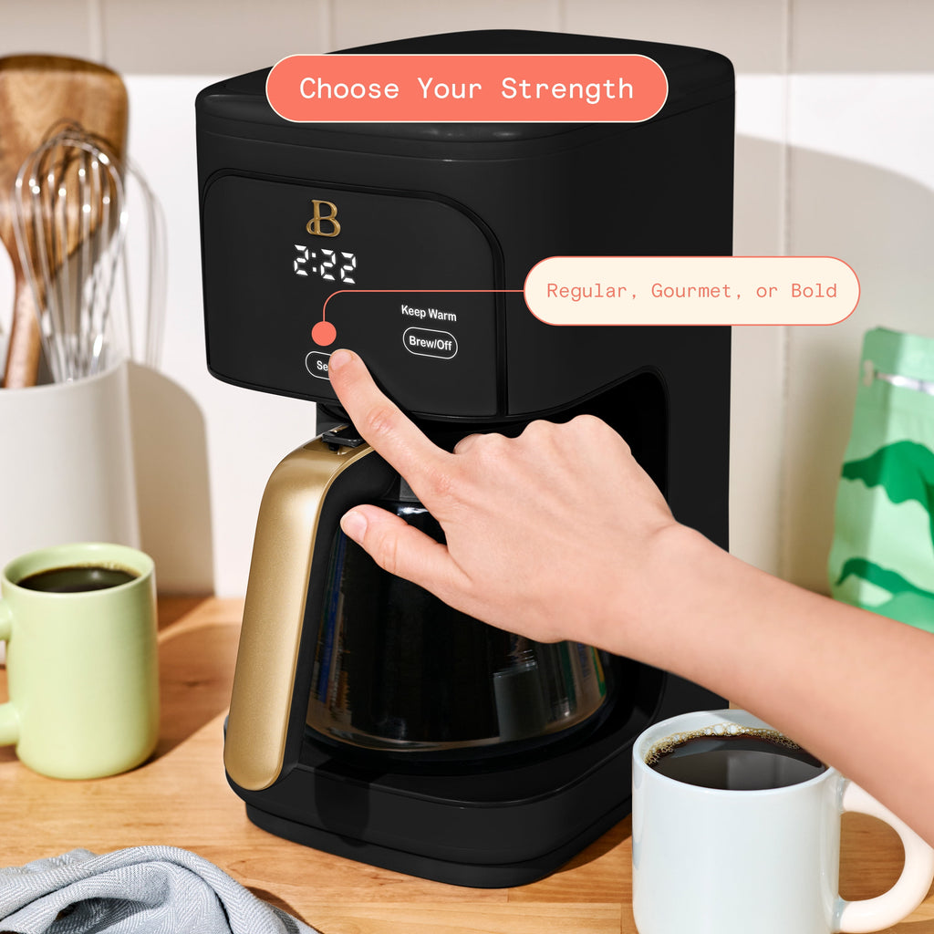 Beautiful 12 cup Programmable Coffee Maker, Thyme Green by Drew Barrymore