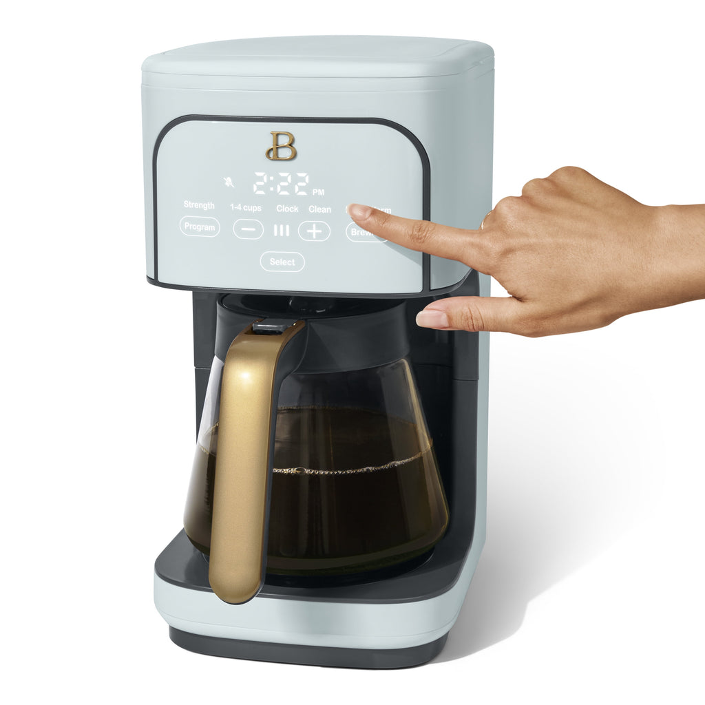 Beautiful 12 cup Programmable Coffee Maker, Thyme Green by Drew Barrymore