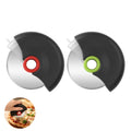 2-Pack Pizza Cutter Wheel Set, Stainless Steel Rolling Blade with Protective Cover, Easy-to-Clean Kitchen Baking Tool