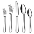 20 Piece Silverware Set, ENLOY Stainless Steel Solid Flatware Cutlery for 4, Modern & Elegant Design, High Quality Gift