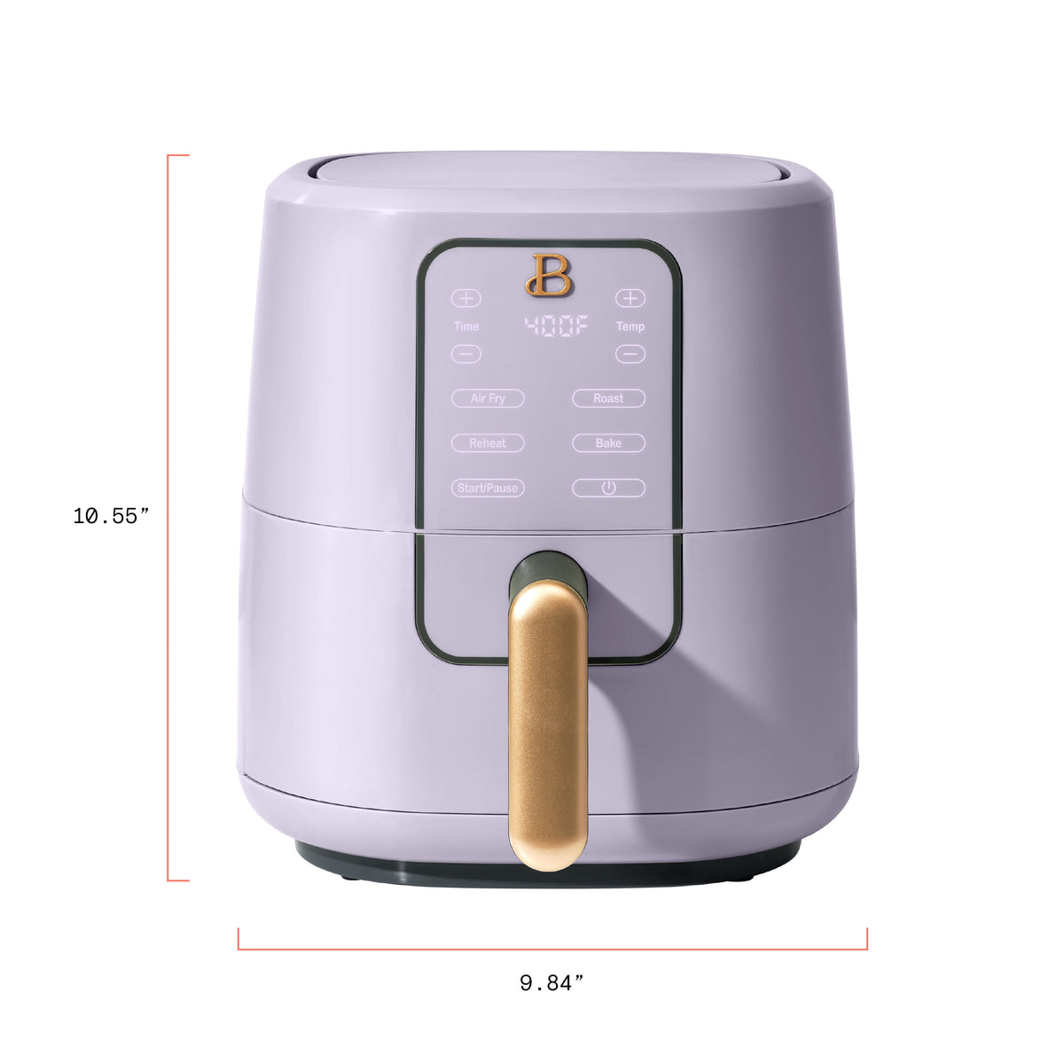 Beautiful 3 Qt Air Fryer with TurboCrisp Technology, EverGood Non-Toxic Ceramic Nonstick Coating, Chocolate by Drew Barrymore