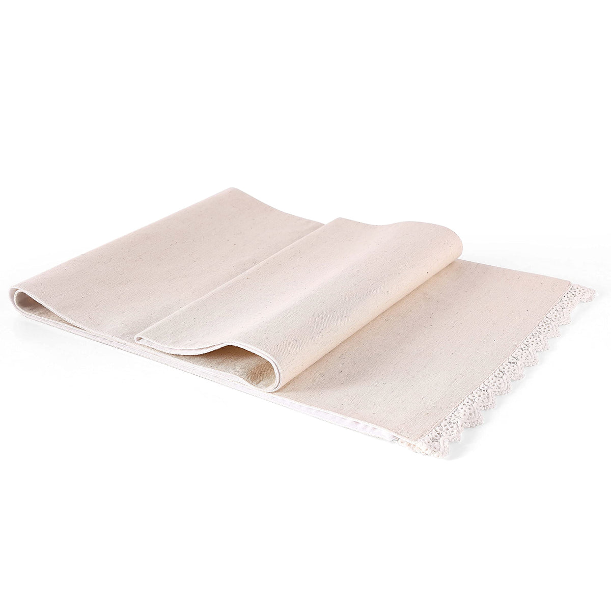 Fingercraft Table Runners, Cotton Dinner Table Centerpiece with Beautiful Premium Lace, Home and Dining Aqua-90