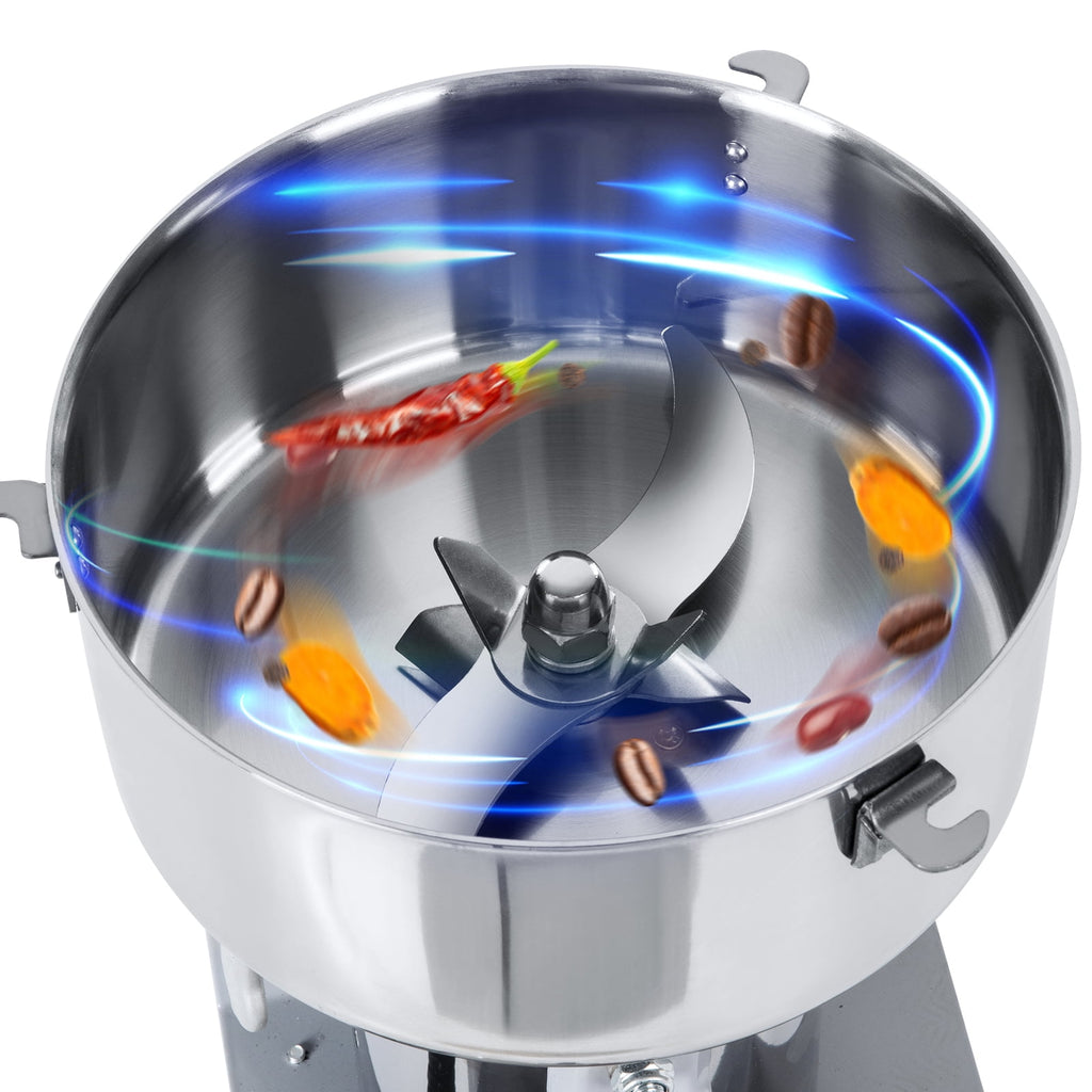 TOPCHANCES 2500g Commercial Spice Grinder Electric Herb Grain Mill Grinder 4200W High Speed Pulverizer