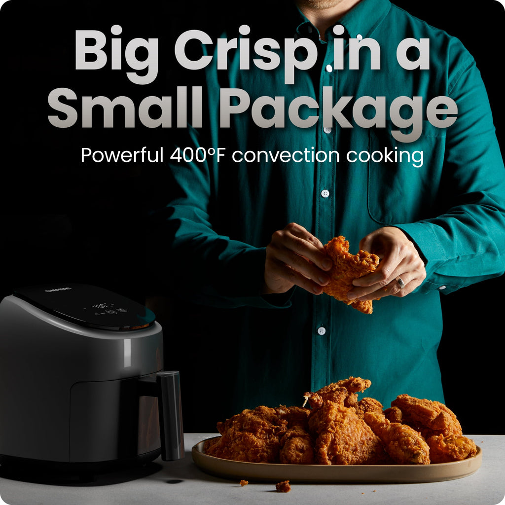 Chefman TurboFry 2-Quart Digital Air Fryer, Compact Design for Quick Meals, Dishwasher-Safe – Black