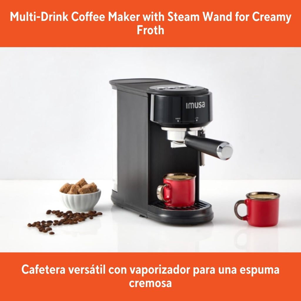 IMUSA 20 Bar, 1-2-Cup Matte Slimbrew Espresso Machine