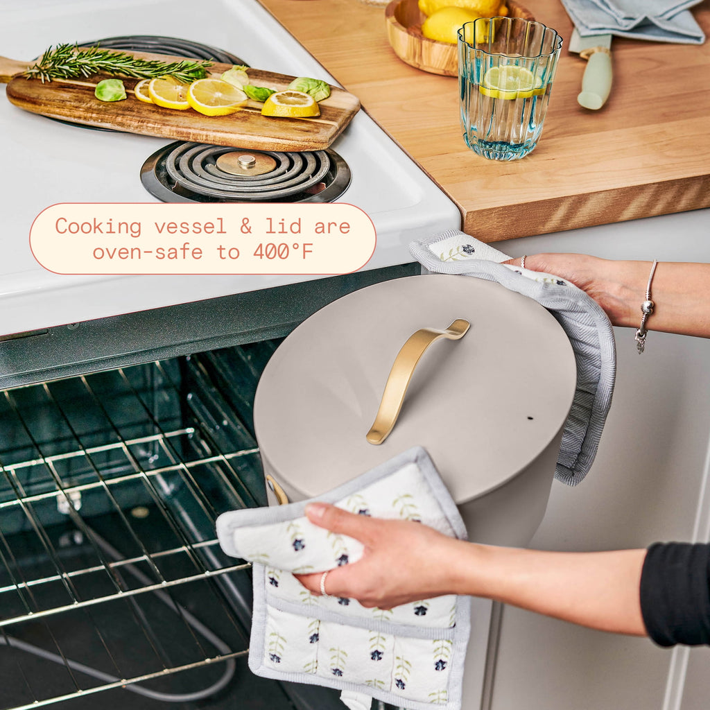 Beautiful 10 in 1, 6 Qt Electric Multi-Cooker, Thyme Green by Drew Barrymore