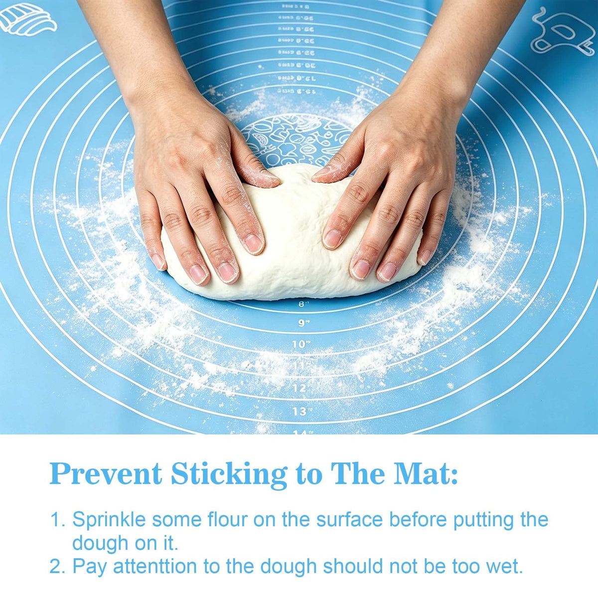 Large Pink Silicone Baking Mat, 25"x18" Non-Stick Pastry Mat with Measurements for Dough, Bread, Baking, Fondant