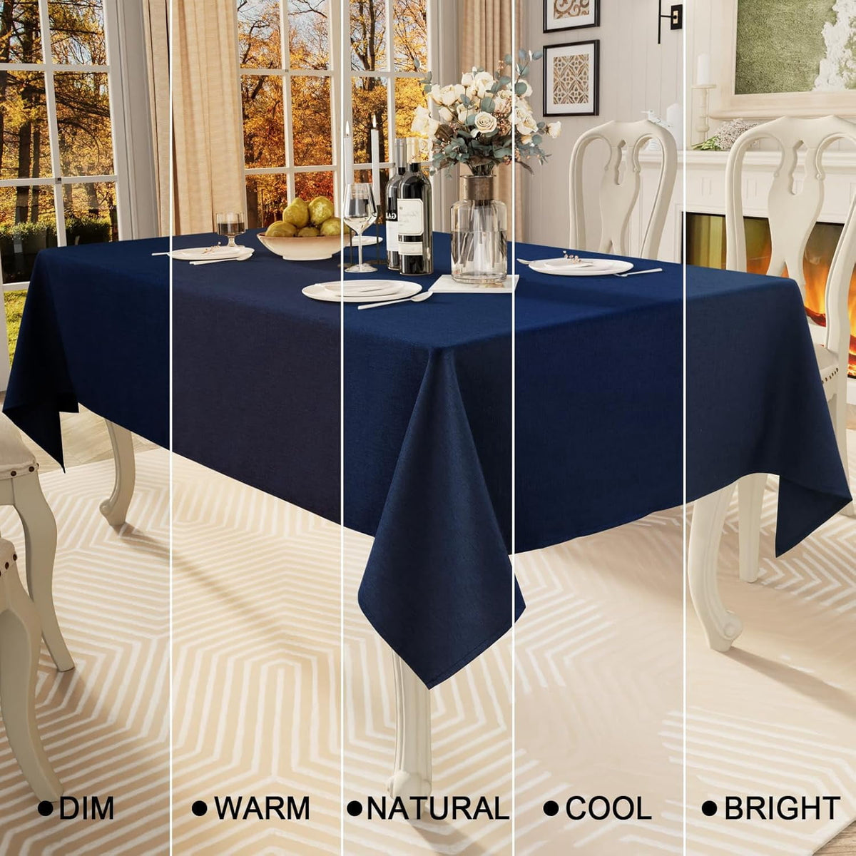 decorUhome Linen Rectangle Tablecloth 52x70 inch, Stain and Wrinkle Resistant Washable Table Cloth, Decorative Waterproof Fabric Table Cover for Dining Party, Sage Green