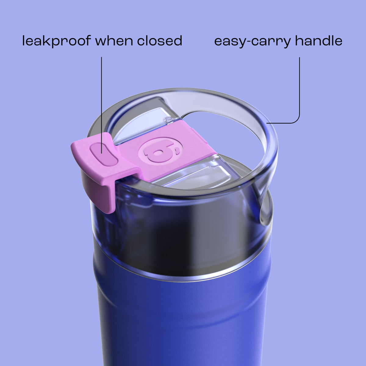 Bubba 24oz DualSip Insulated Stainless Steel Water Bottle with Straw & Sip Lid, Ocean Energy Blue/Purple