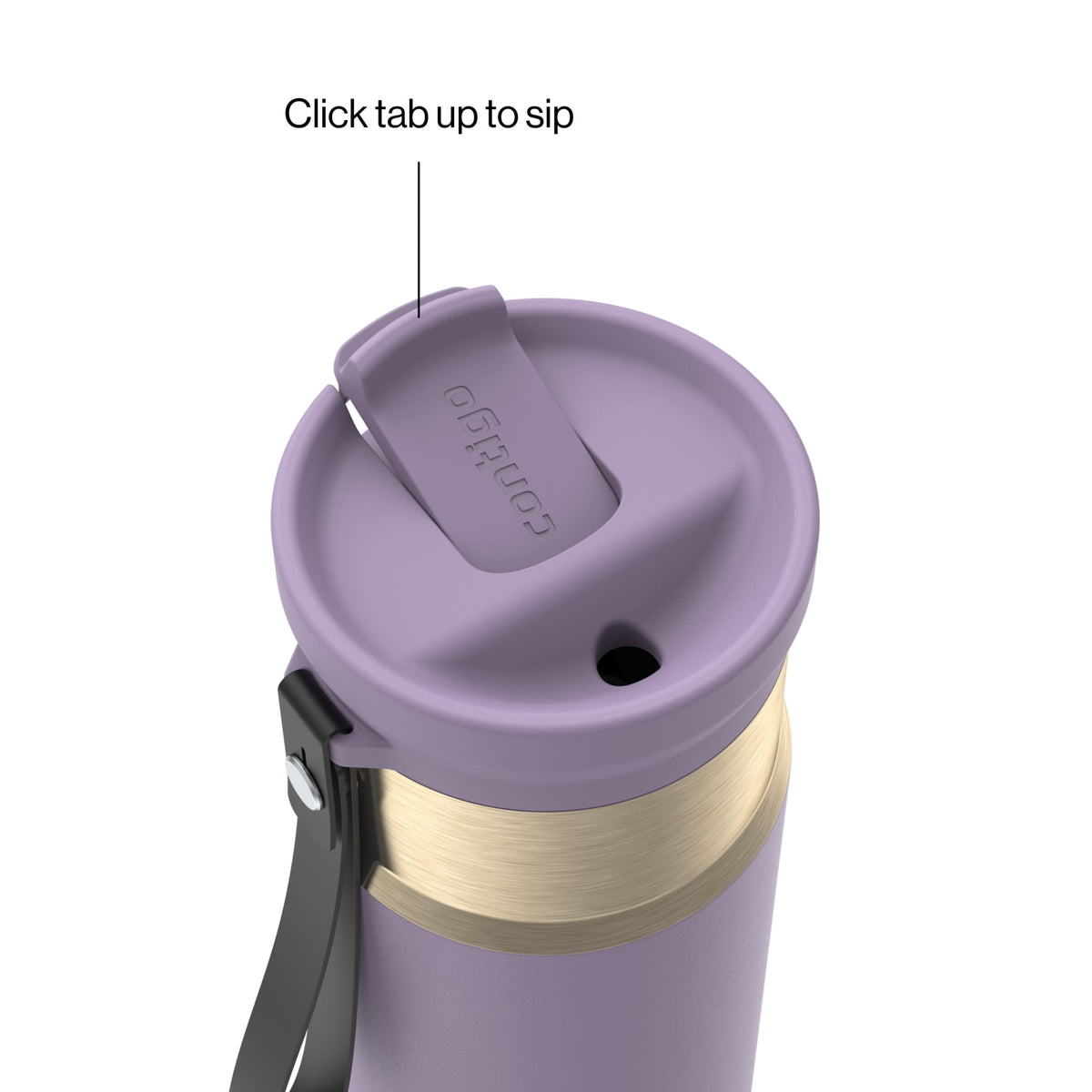 Contigo 16oz SnapSeal Insulated Stainless Steel Water Bottle, Licorice Black/Bronze