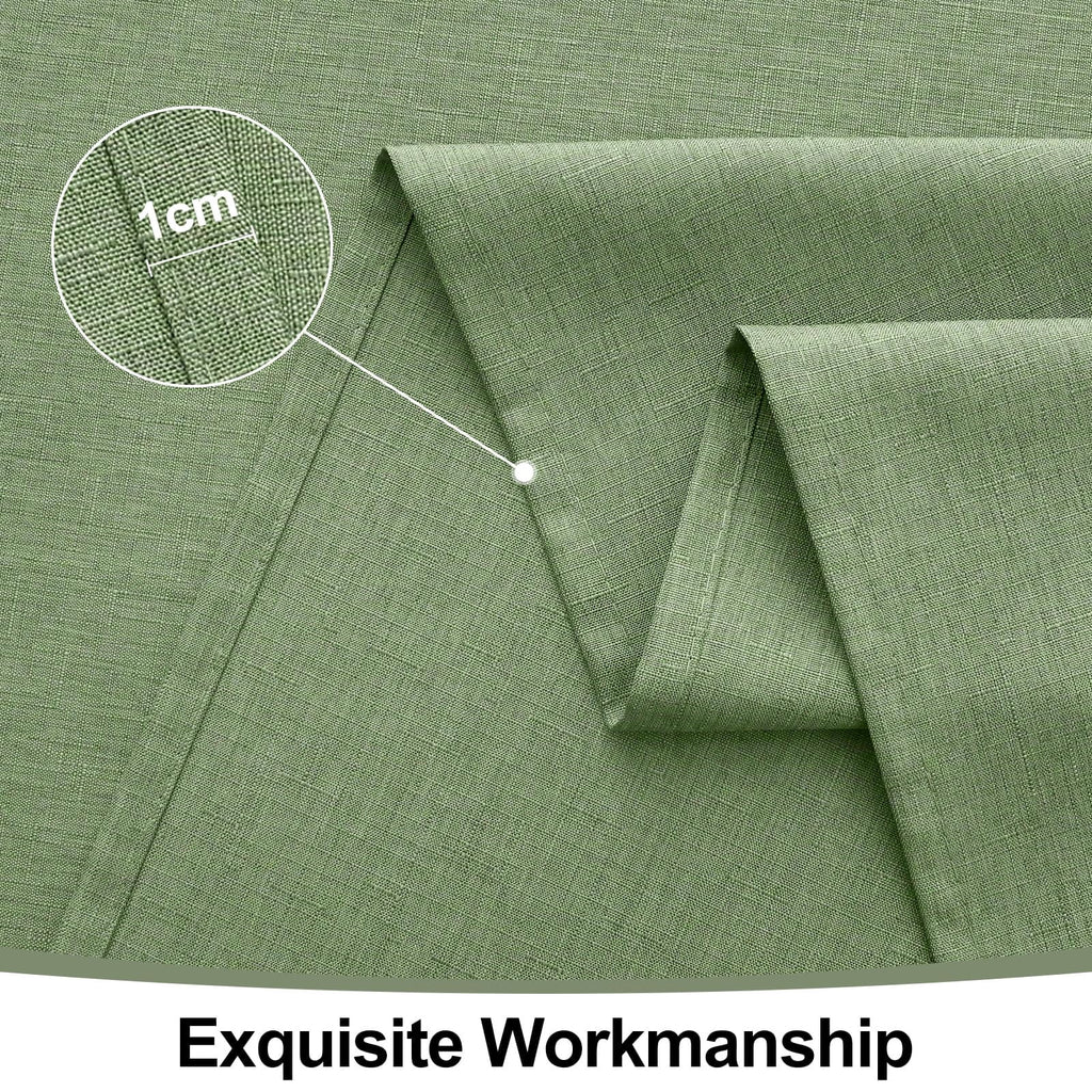 decorUhome Linen Rectangle Tablecloth 52x70 inch, Stain and Wrinkle Resistant Washable Table Cloth, Decorative Waterproof Fabric Table Cover for Dining Party, Sage Green