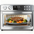 Air Fryer Toaster Oven Combo, 28Quart 12-in-1 Extra Large Countertop Convection Oven with LED Display, Toast, Roast, Bake, Reheat, Broil & Steam , 7 Accessories+Recipe, Stainless Steel