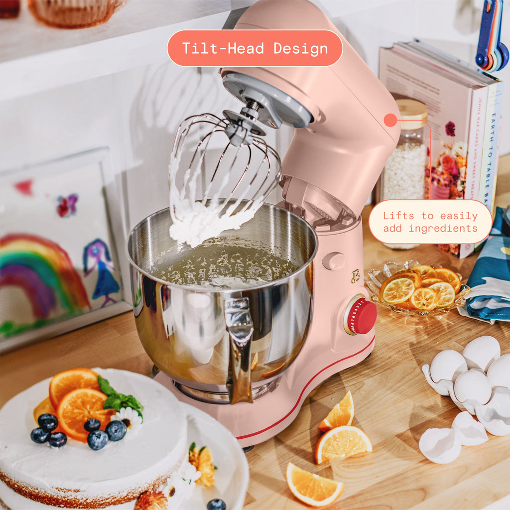 Beautiful 5.3 Qt Stand Mixer, Lightweight & Powerful with Tilt-Head, Chocolate by Drew Barrymore
