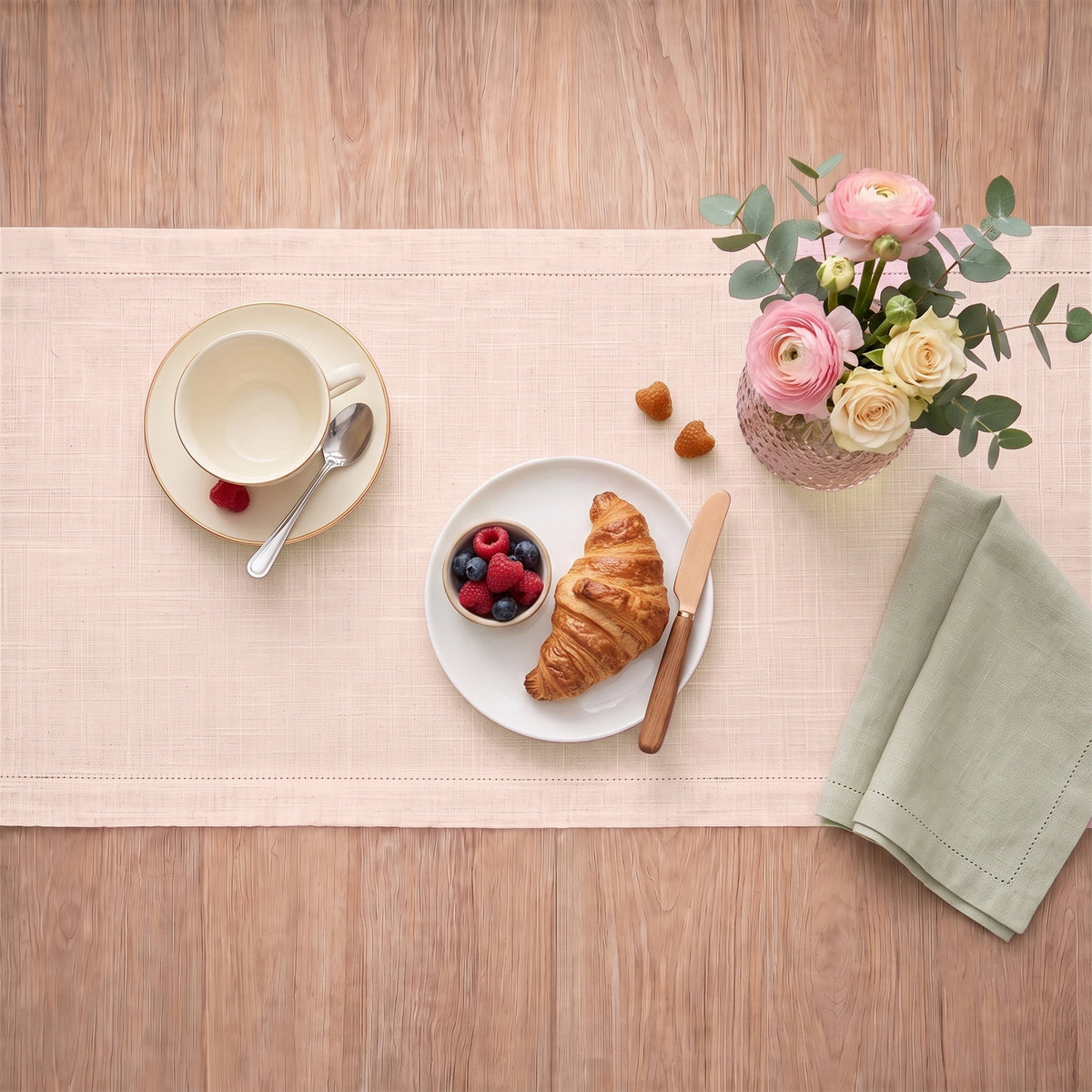 Fingercraft Table Runners, Cotton Dinner Table Centerpiece with Beautiful Premium Lace, Home and Dining Aqua-90