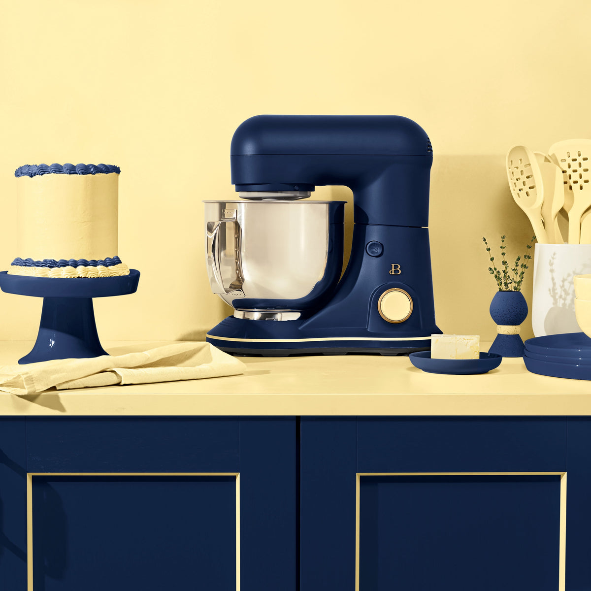 Beautiful 5.3 Qt Stand Mixer, Lightweight & Powerful with Tilt-Head, Chocolate by Drew Barrymore
