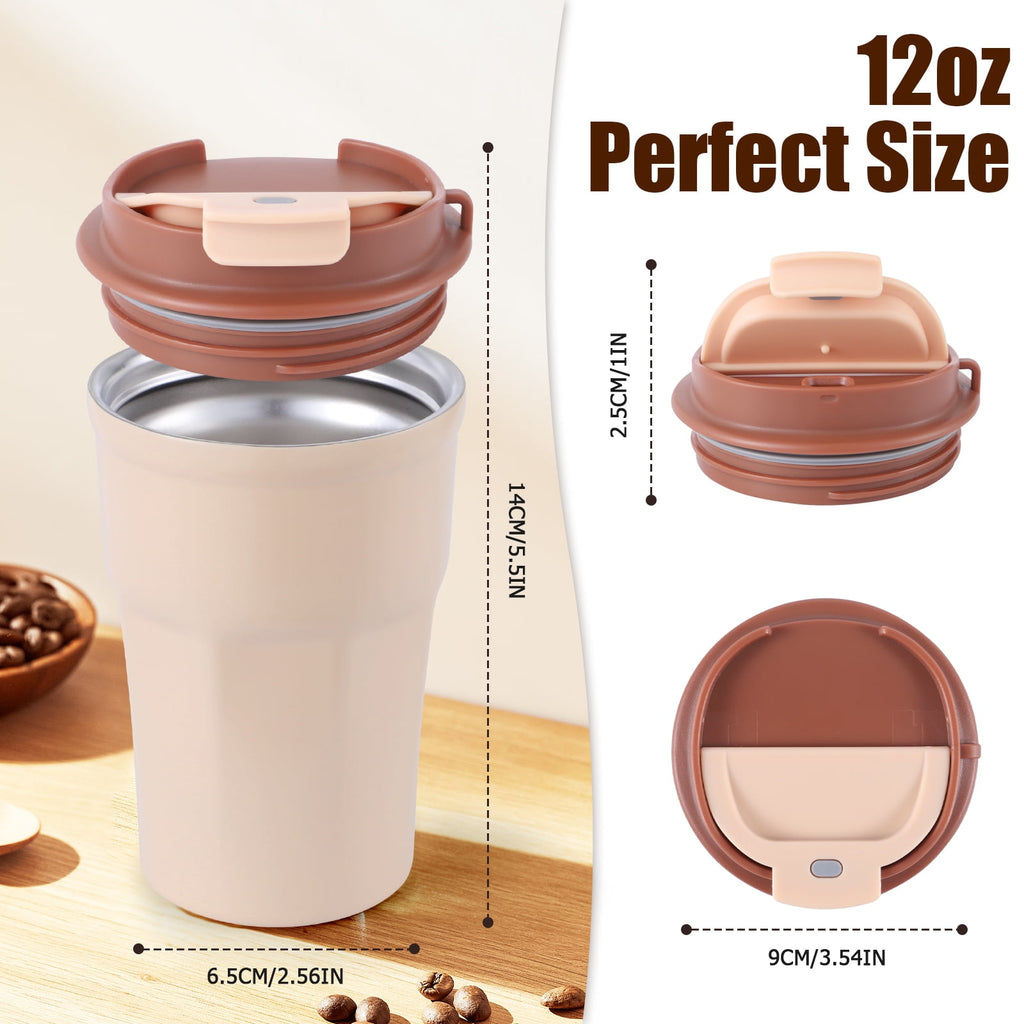 Ochapa 360 ML/12oz Coffee Tumbler, Double Walled Stainless Steel Insulated Travel Coffee Mug
