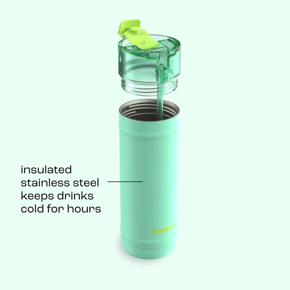 Bubba 32oz DualSip Insulated Stainless Steel Water Bottle with Straw & Sip Lid, Moodbooster Purple/Blue
