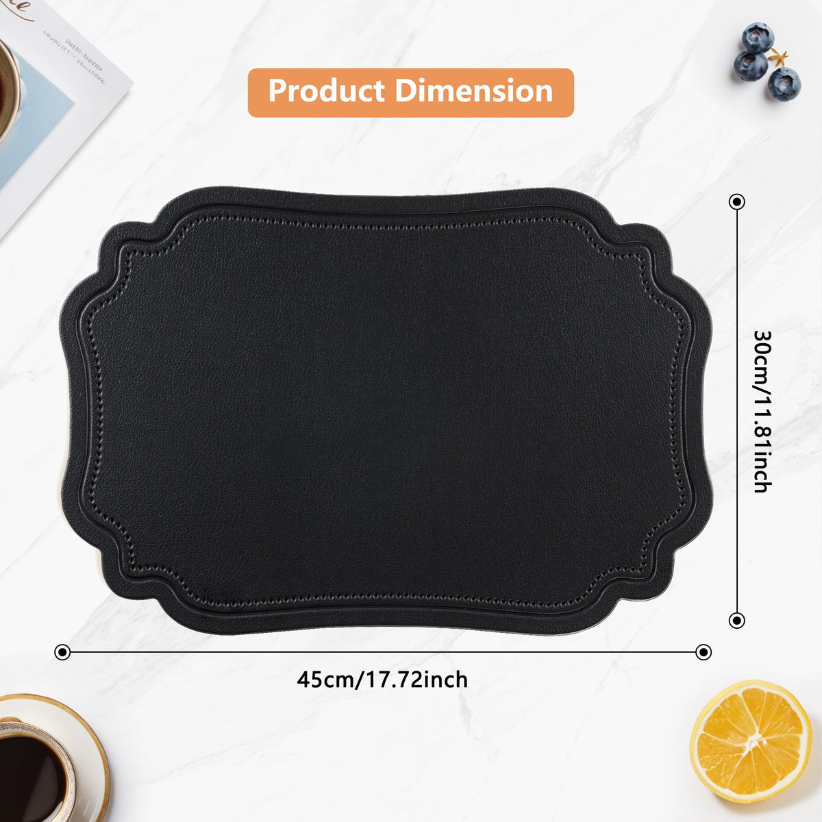 VCVCOO Placemats Set of 4 Beige Leather Place Mats Waterproof Wipeable Heat Resistant Sturdy Rectangle Kitchen Dining Table Mats for Indoor Outdoor Reversible Easy to Clean Place Mats