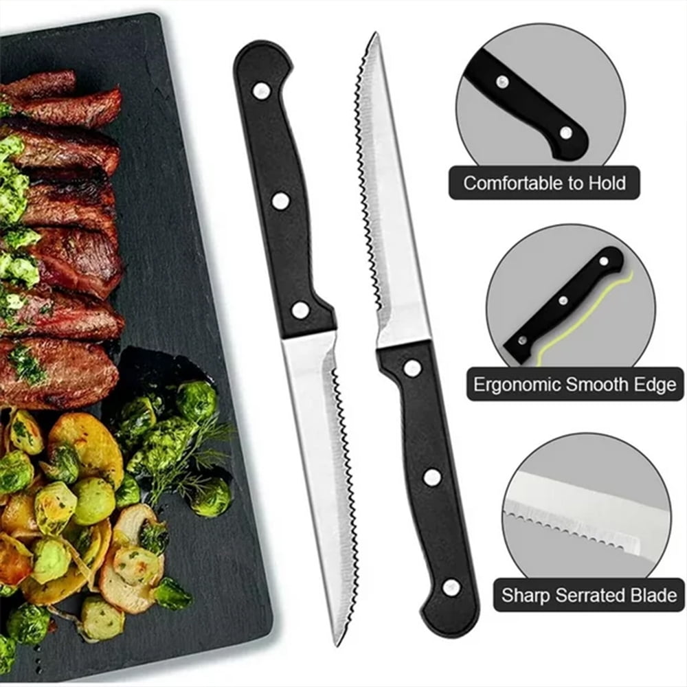 49-Piece Silverware Set with Flatware Drawer Organizer, Durable Stainless Steel Cutlery Set for 8, Mirror Polished Kitchen Utensils Tableware Service with Steak Knives Dinner Fork Knife Spoon & Tray