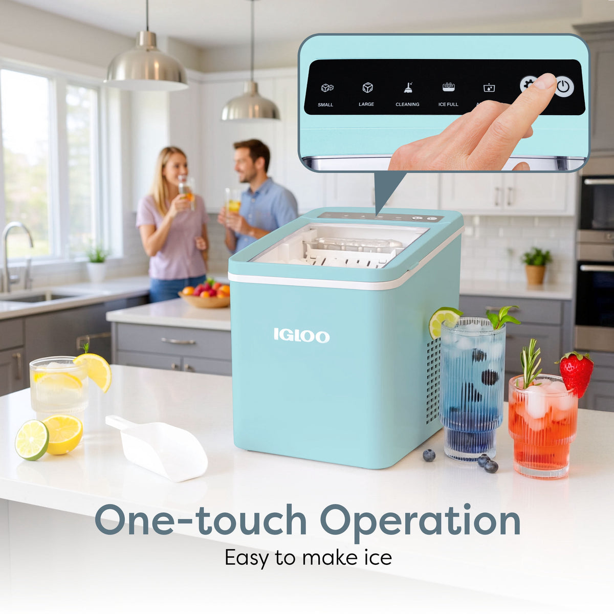 Igloo 26 lb. Automatic Portable Countertop Ice Maker Machine, White