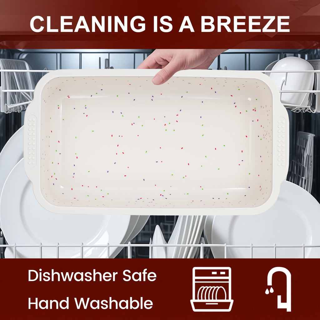 CAKETIME Silicone Bread Loaf Pan Nonstick Silicone Loaf Pans for Baking Large Bread Mold with Metal Reinforced Frame