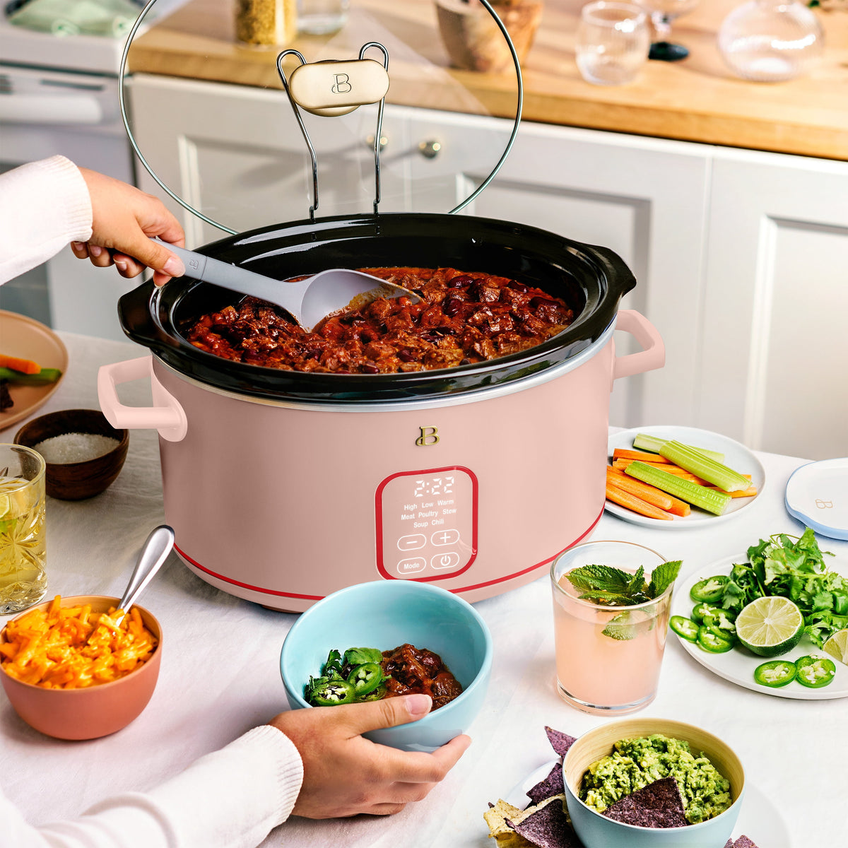 Beautiful 6 Qt Programmable Slow Cooker, Thyme Green by Drew Barrymore