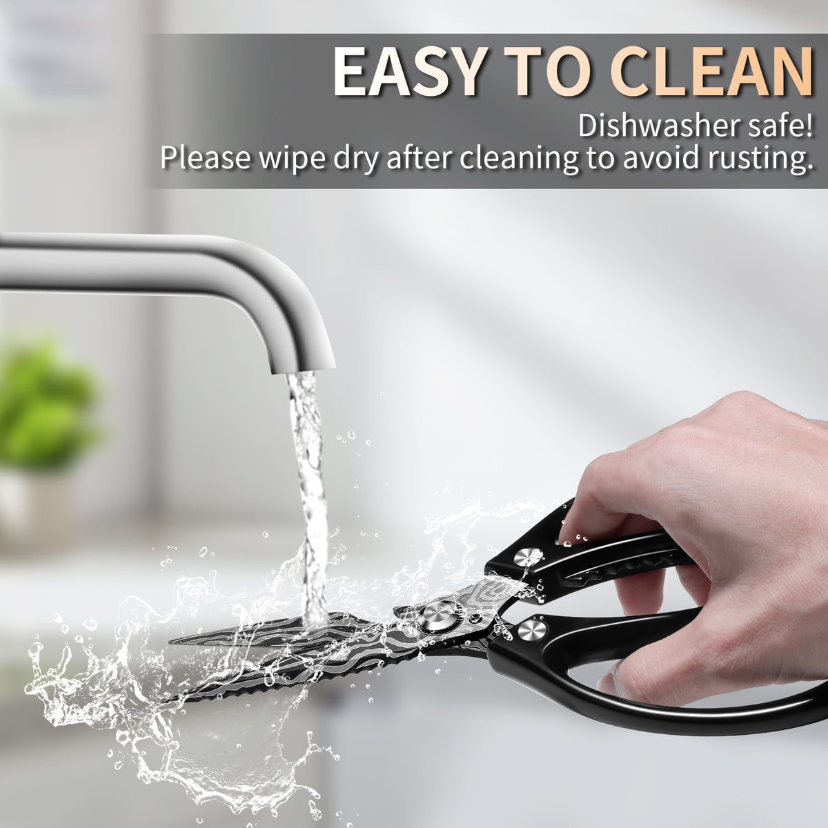 Plys Kitchen Shears Heavy Duty All-Purpose Stainless Steel Dishwasher Safe