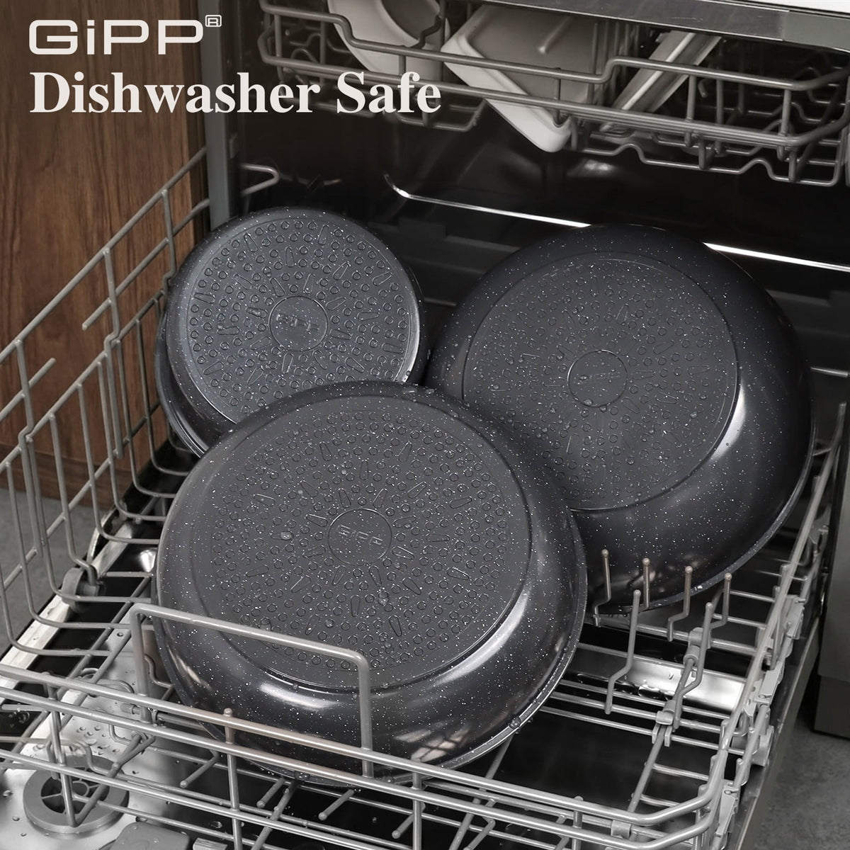 Gipp 11pcs Ceramic Cookware Sets, Pots and Pans Set Non Stick with Removable Handle, Oven & Dishwasher Safe,Induction Cookware