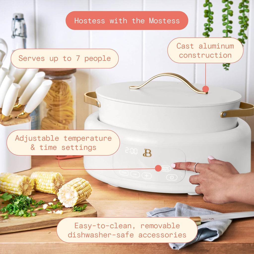 Beautiful 10 in 1, 6 Qt Electric Multi-Cooker, Thyme Green by Drew Barrymore