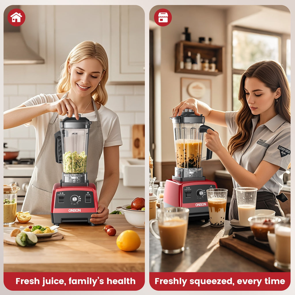 ONSON Smoothie Blender, 1800W High-Speed Countertop Blender, 70 Oz BPA-Free Jar for Shakes, Smoothies, Frozen Drinks & Ice Crushing