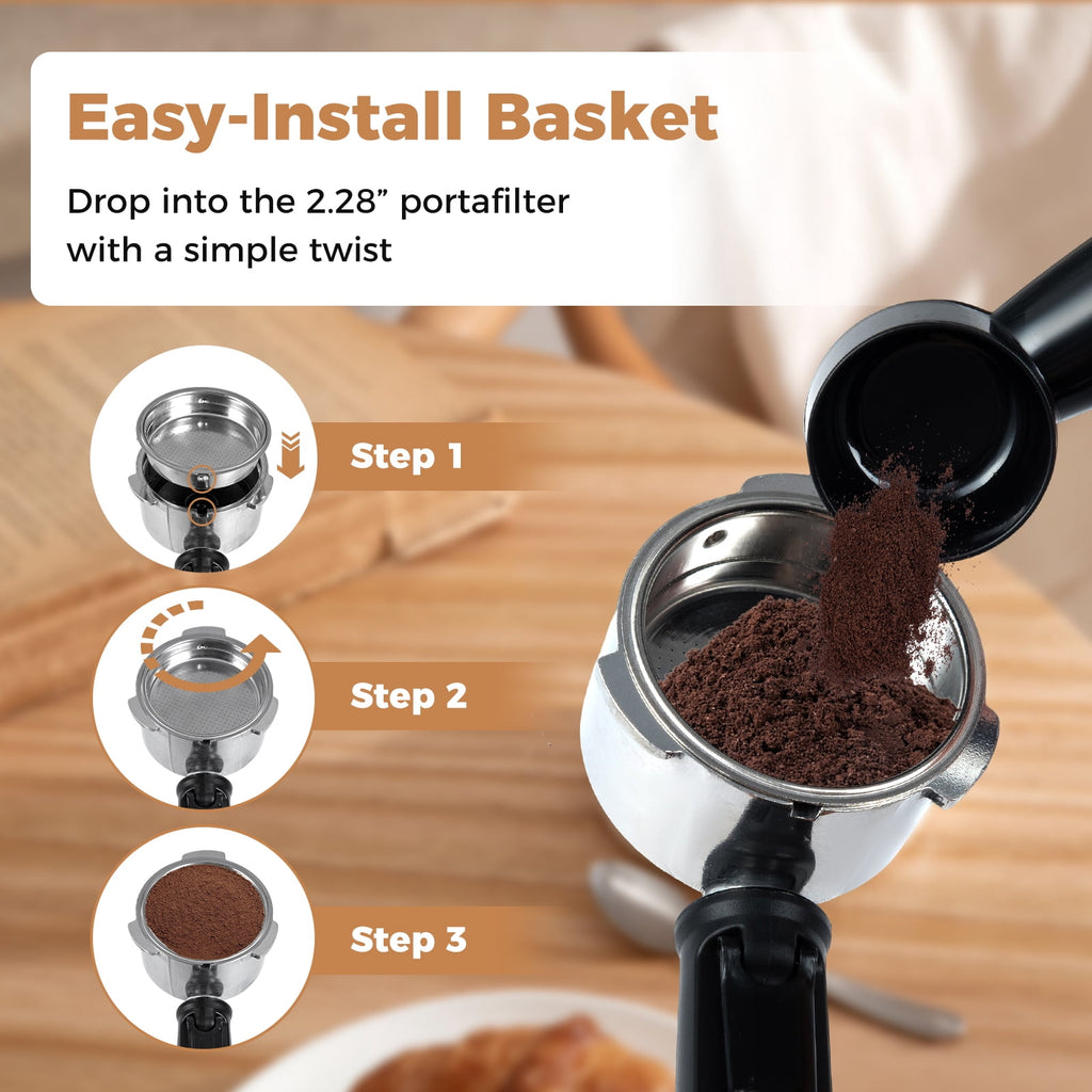 Costway Espresso Machine 20 Bar woth Milk Frother, 57OZ Removable Water Tank & Hot Water
