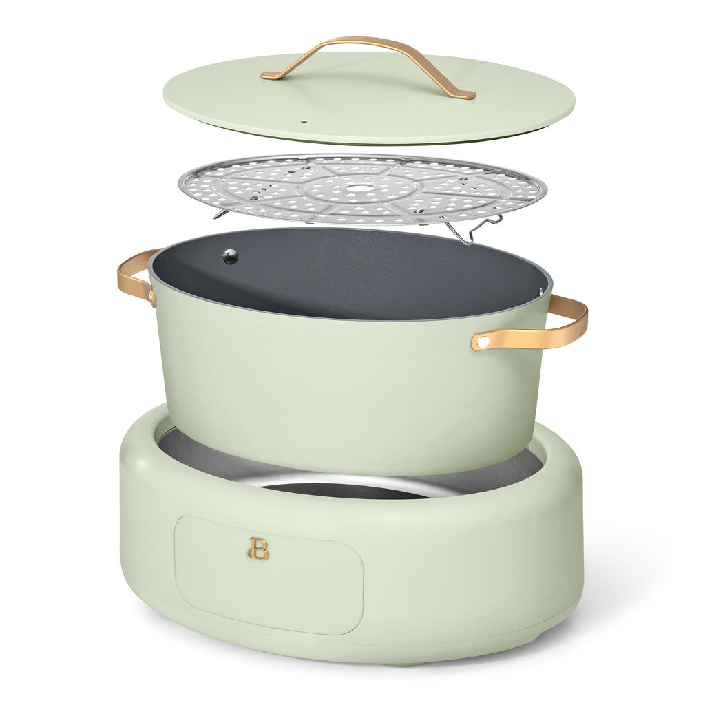Beautiful 10 in 1, 6 Qt Electric Multi-Cooker, Thyme Green by Drew Barrymore