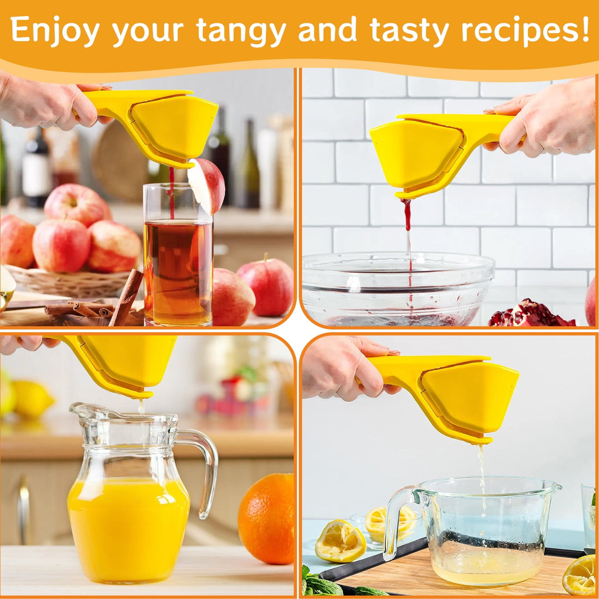 BUSATIA Lemon Squeezer, Lemon Juicer, Easy Squeeze Lime Press Squeezer, Citrus Juicer with Sideways Pivot to Increase Leverage, Lime Squeezer Hand That Folds Flat For Space-Saving Storage