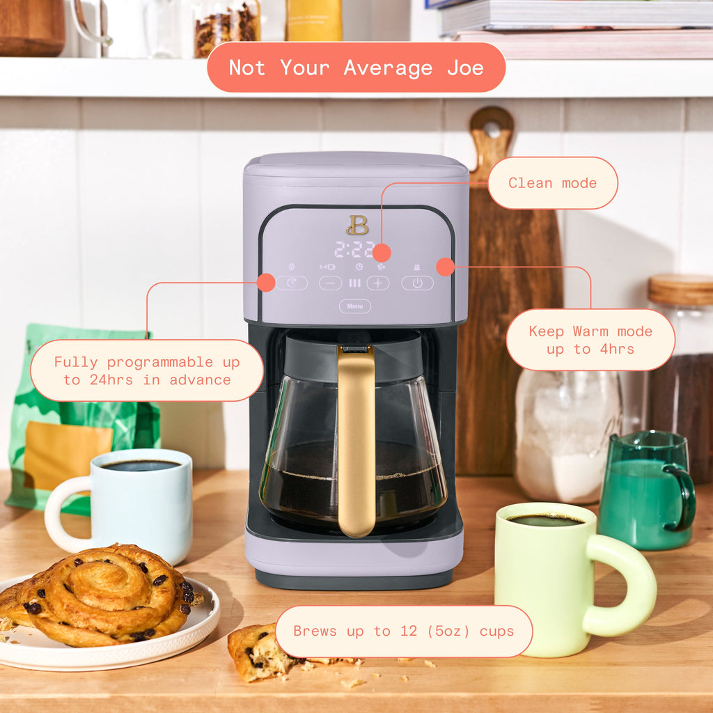 Beautiful 12 cup Programmable Coffee Maker, Thyme Green by Drew Barrymore