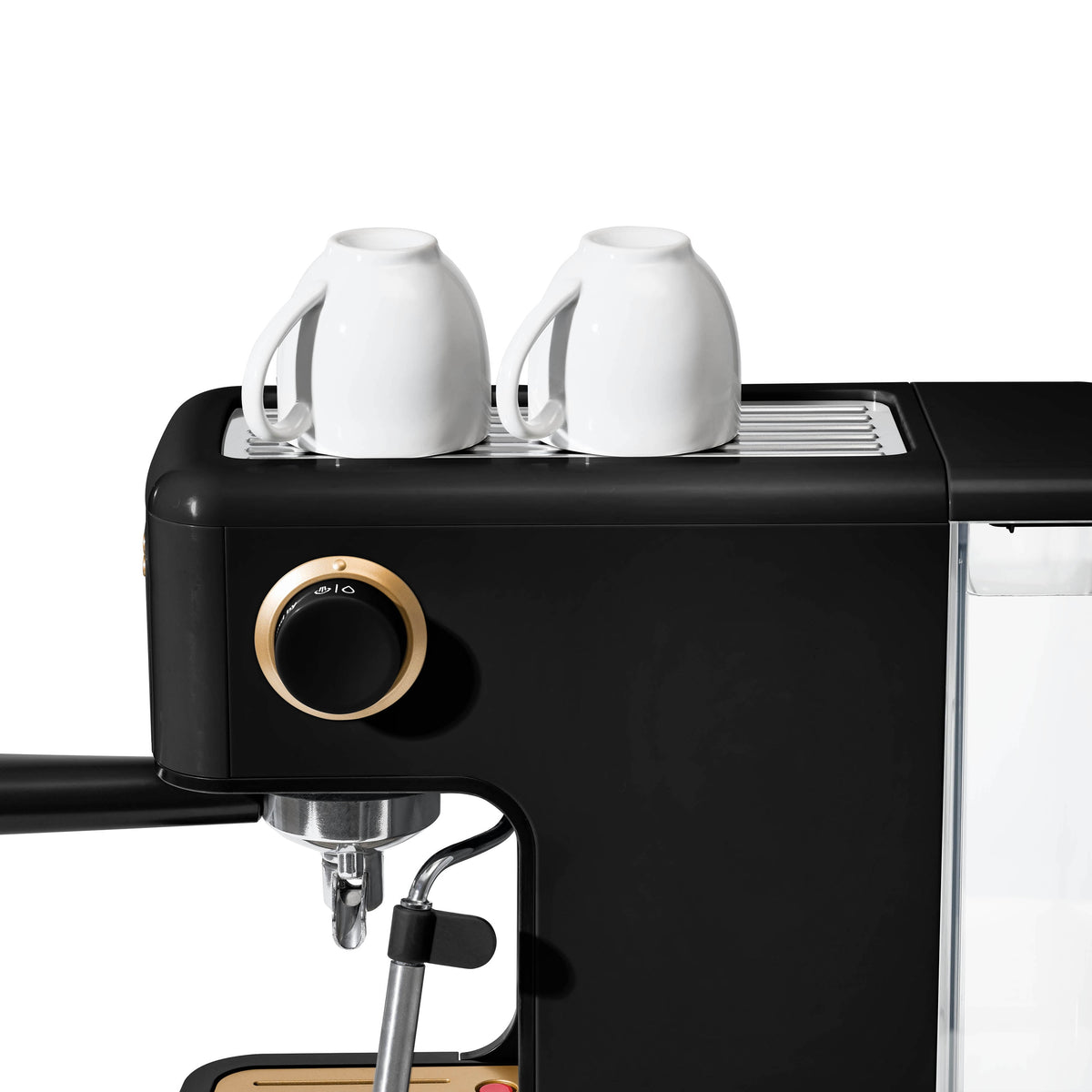 Beautiful by Drew Barrymore Slim Espresso Machine, 20-Bar Pressure, Black Sesame