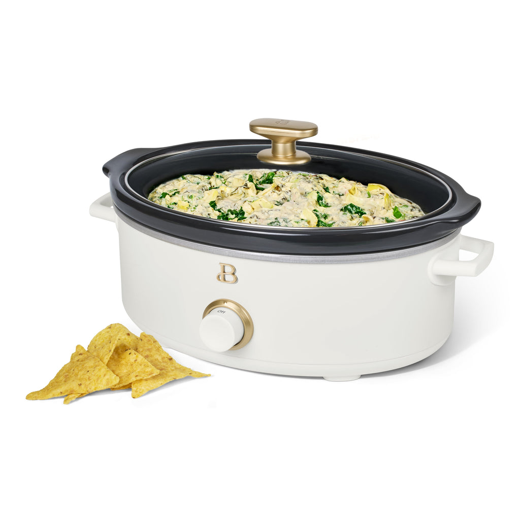 Beautiful 2.5 Qt Dip and Serve Manual Slow Cooker, Chocolate by Drew Barrymore