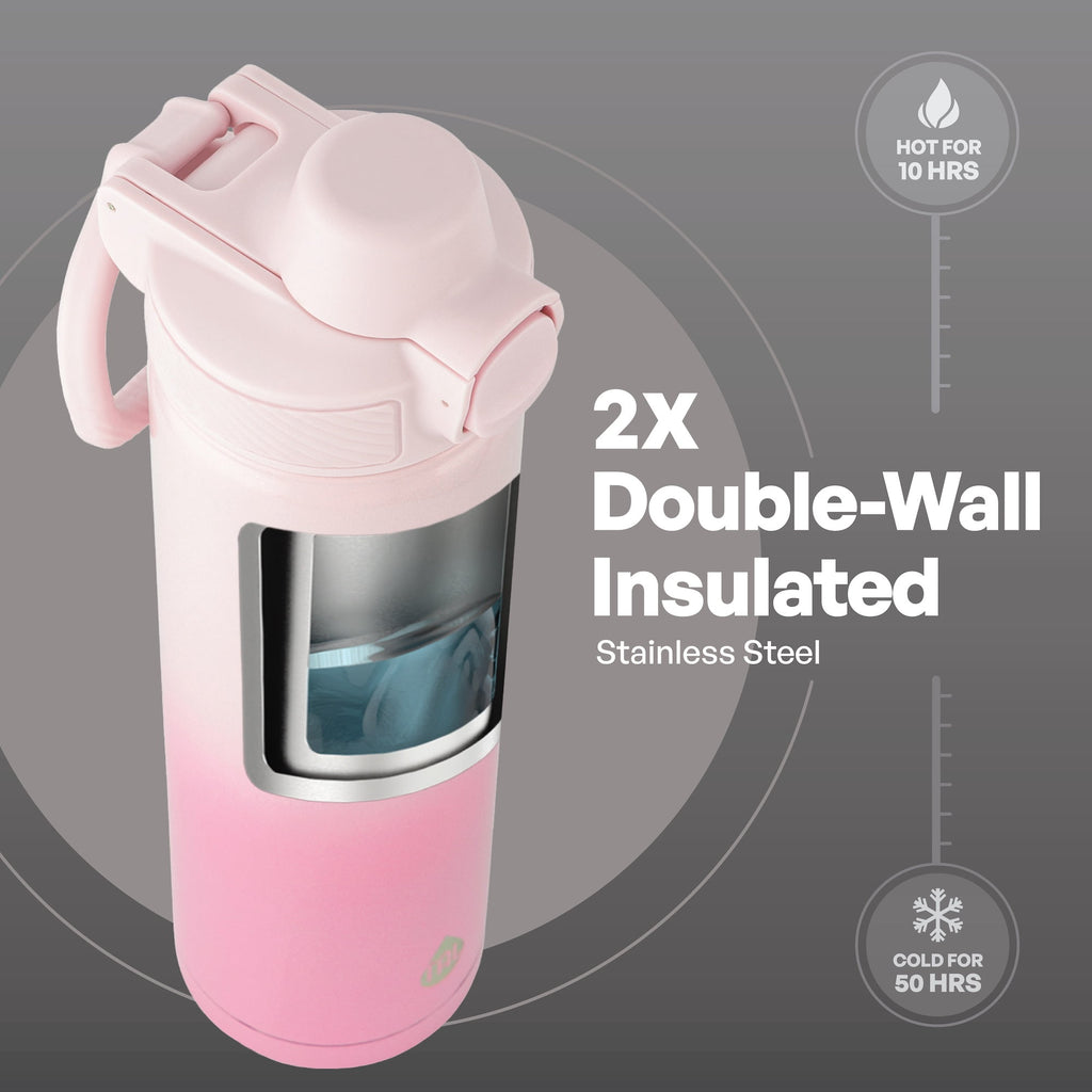TAL 28oz Stainless Steel Ranger Push Lock Lid Water Bottle, Black