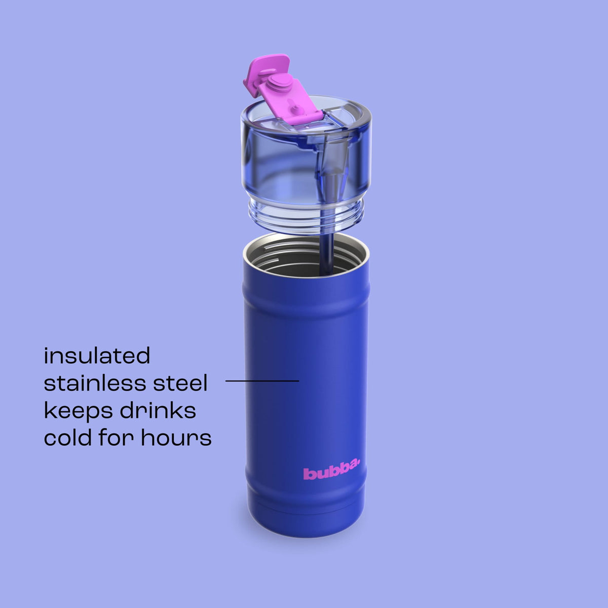 Bubba 18oz DualSip Insulated Stainless Steel Water Bottle with Straw & Sip Lid, Tropical Eclipse Mint/Green