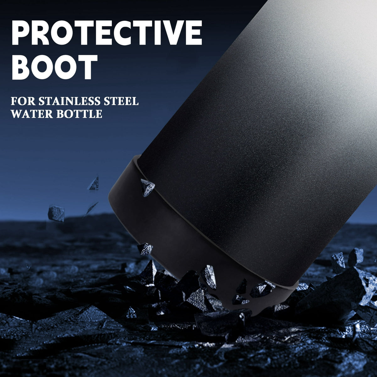 64 oz Water Bottle with Straw & Spout Lids - Half Gallon Insulated Water Bottle,Wide Mouth Metal Canteen Thermo Flask,Leak-proof Water Jug,Black