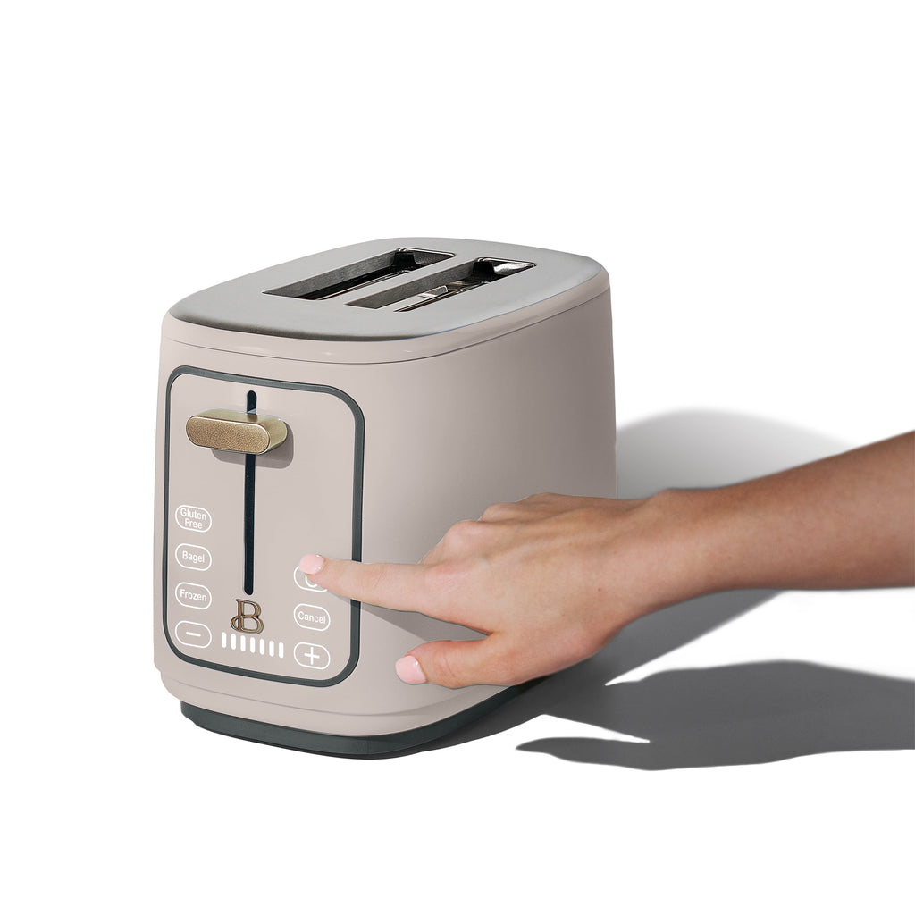 Beautiful 2 Slice Toaster with Touch-Activated Display, Thyme Green by Drew Barrymore