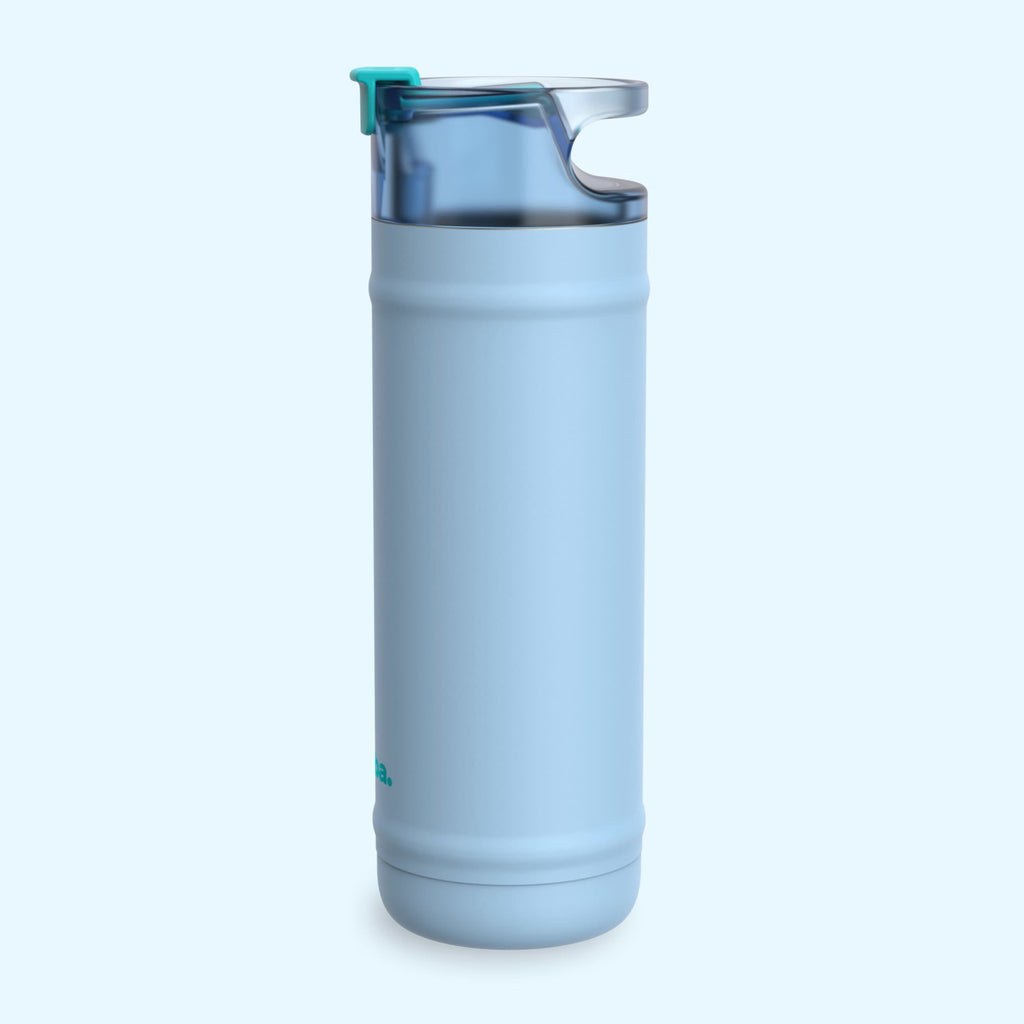 Bubba 32oz DualSip Insulated Stainless Steel Water Bottle with Straw & Sip Lid, Moodbooster Purple/Blue