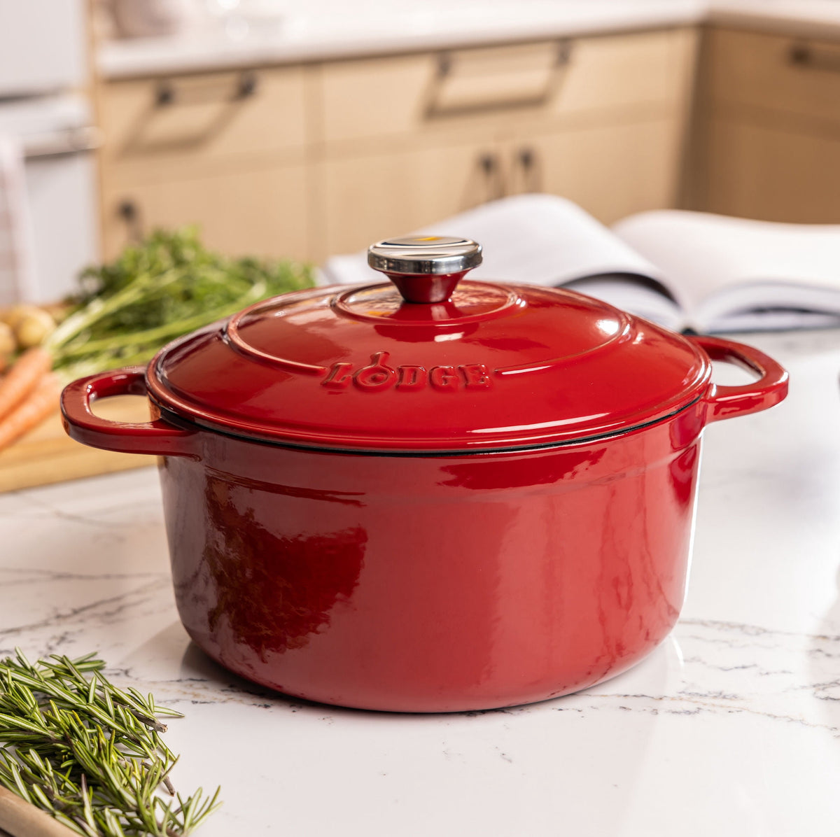 Lodge Cast Iron 5.5qt Indigo Enameled Dutch Oven