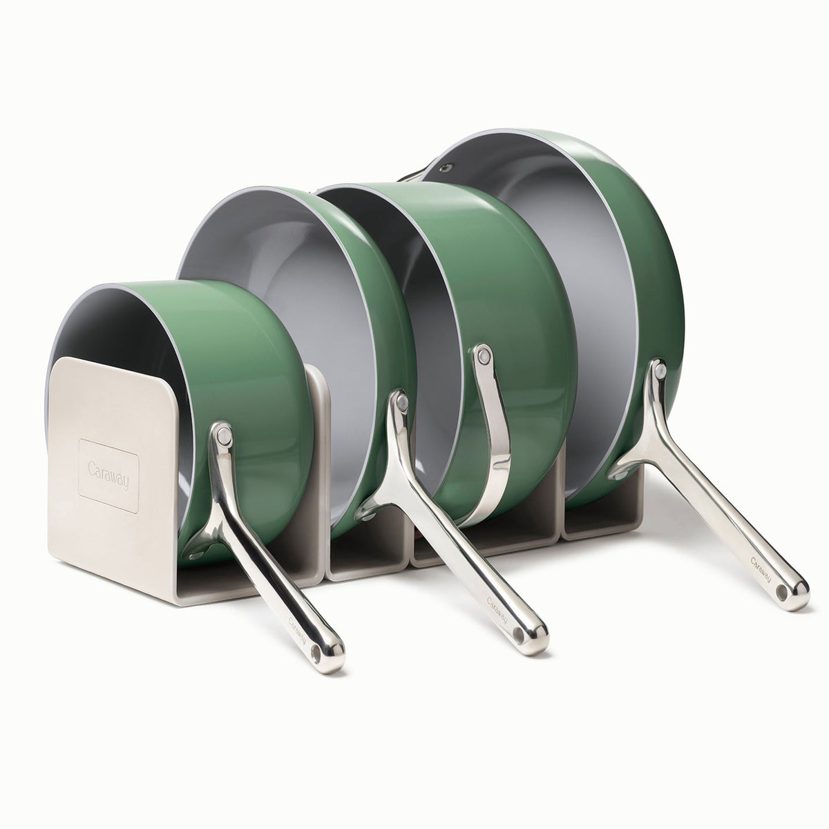 Caraway Ceramic Non-Stick Pots & Pans Cookware Set, 12- Piece, Cream
