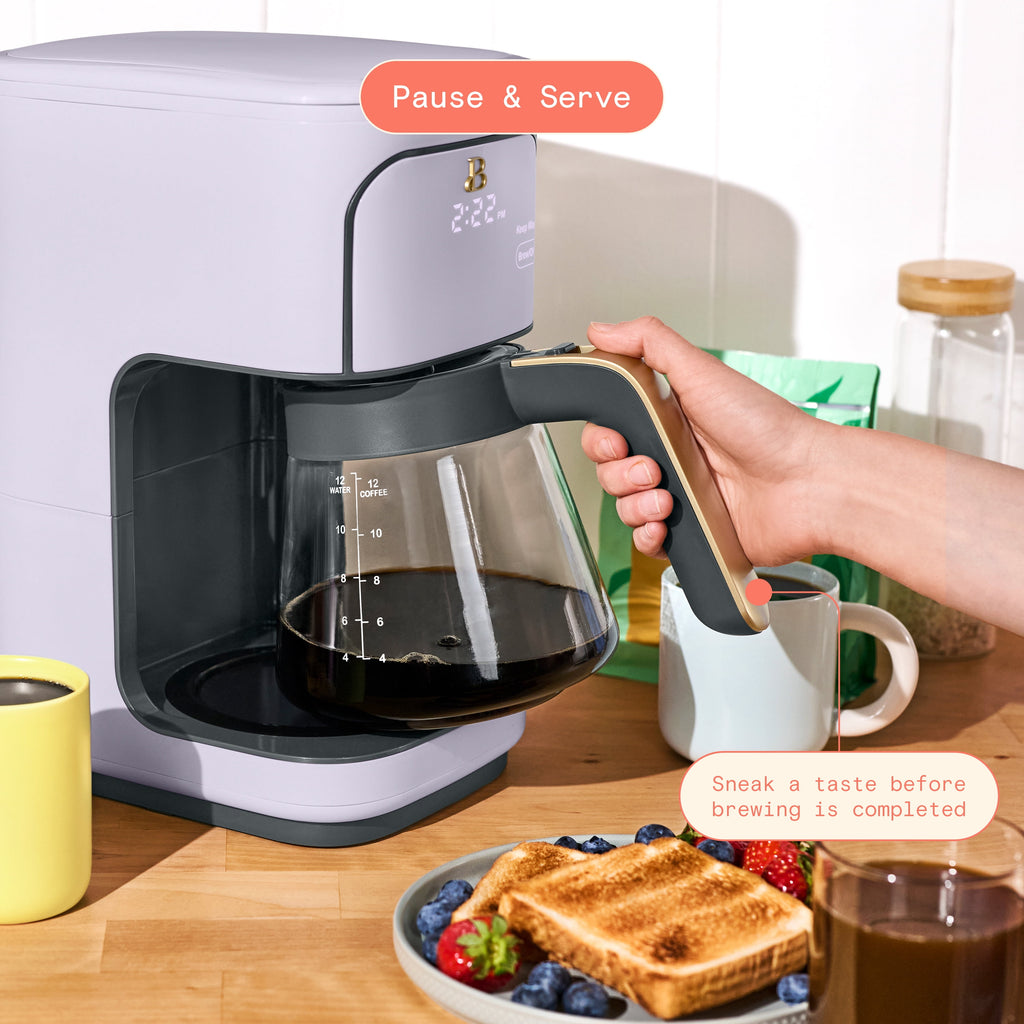 Beautiful 12 cup Programmable Coffee Maker, Thyme Green by Drew Barrymore
