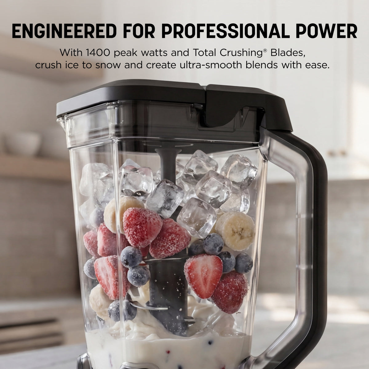 Ninja Professional Plus DUO 72-Oz Blender, Smoothies, Ice Crush, 2 Auto-iQ Preset Programs, 4 Speeds, 1400PW, BN750WH White