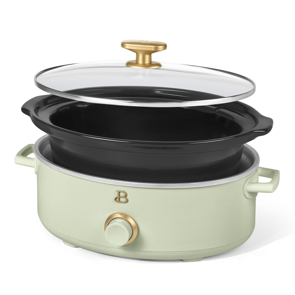 Beautiful 2.5 Qt Dip and Serve Manual Slow Cooker, Chocolate by Drew Barrymore